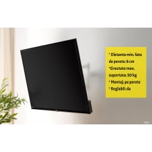 Suport De Perete EDAR Pentru Televizor, Reglabil cu 2 Brate, HDL-117B-2, Greutate Maxima Suportata 50kg, Metal, Negru