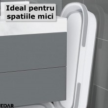 Lighean Pliabil Multifunctional EDAR, Pentru Uz Casnic Si Exterior, Cu Manere Si Roti, Dreptunghiular, Portabil, Usor De Depo...
