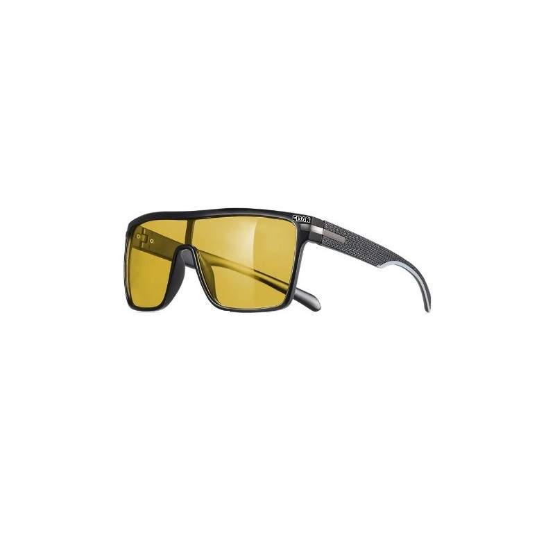 Ochelari De Soare EDAR Polarizati M13 cu Lentile Oglindate Galbene, Potriviti Pentru Condus, Protectie UV, Cadou Toc Protectie