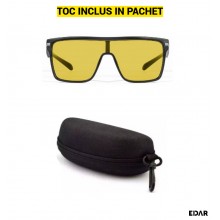 Ochelari De Soare EDAR Polarizati M13 cu Lentile Oglindate Galbene, Potriviti Pentru Condus, Protectie UV, Cadou Toc Protectie