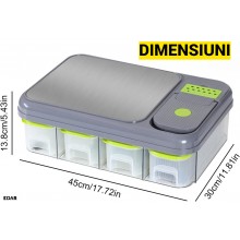 Razatoare si Tocator Multifunctional EDAR 28 Piese, Accesorii Interschimbabile, Lama Otel Inoxidabil, Pentru Legume si Fructe...