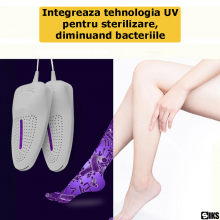 Uscator Electric Incaltaminte Multifunctional SIKS, Cu 2 Capete Pentru Uscare Rapida, Sterilizare UV, Cu Alimentare Priza, Pe... Uscator Electric Incaltaminte Multifunctional SIKS, Cu 2 Capete Pentru Uscare Rapida, Sterilizare UV, Cu Alimentare Priza, Pe...