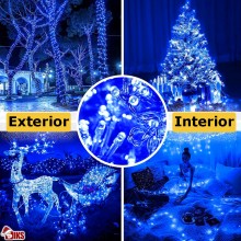 Instalatie De Craciun Led Tip Rola SIKS, Lungime 50 Metri, 400 Led-uri, Pentru Interior/Exterior, Pentru Casa / Gradina, 8 Mo...