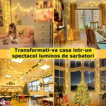 Instalatie De Craciun Led Tip Rola SIKS, Lungime 100 Metri, 800 Led-uri, Pentru Interior/Exterior, Pentru Casa / Gradina, 8 M... Instalatie De Craciun Led Tip Rola SIKS, Lungime 100 Metri, 800 Led-uri, Pentru Interior/Exterior, Pentru Casa / Gradina, 8 M...
