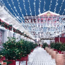 Instalatie De Craciun Led Tip Rola SIKS, Lungime 100 Metri, 800 Led-uri, Pentru Interior/Exterior, Pentru Casa / Gradina, 8 M...