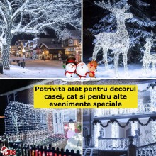 Instalatie De Craciun Led Tip Rola SIKS, Lungime 100 Metri, 800 Led-uri, Pentru Interior/Exterior, Pentru Casa / Gradina, 8 M... Instalatie De Craciun Led Tip Rola SIKS, Lungime 100 Metri, 800 Led-uri, Pentru Interior/Exterior, Pentru Casa / Gradina, 8 M...