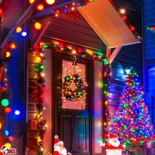 Instalatie De Craciun Led Tip Rola SIKS, Lungime 100 Metri, 800 Led-uri, Pentru Interior/Exterior, Pentru Casa / Gradina, 8 M...