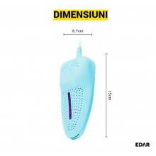 Uscator Electric Multifunctional Incaltaminte EDAR, 2 Capete, Uscare Rapida cu Sterilizare UV, Alimentare la Priza, Potrivit ...