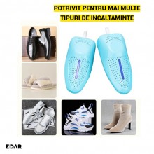 Uscator Electric Multifunctional Incaltaminte EDAR, 2 Capete, Uscare Rapida cu Sterilizare UV, Alimentare la Priza, Potrivit ... Uscator Electric Multifunctional Incaltaminte EDAR, 2 Capete, Uscare Rapida cu Sterilizare UV, Alimentare la Priza, Potrivit ...