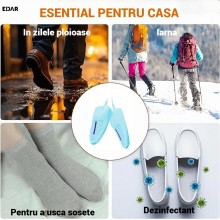 Uscator Electric Multifunctional Incaltaminte EDAR, 2 Capete, Uscare Rapida cu Sterilizare UV, Alimentare la Priza, Potrivit ... Uscator Electric Multifunctional Incaltaminte EDAR, 2 Capete, Uscare Rapida cu Sterilizare UV, Alimentare la Priza, Potrivit ...