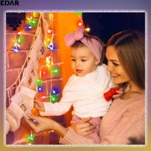 Instalatie De Craciun LED Cu Alimentare Priza EDAR, Liniara, Interior/Exterior, Jocuri De Lumini, Fir Transparent, Rola 50 M,...