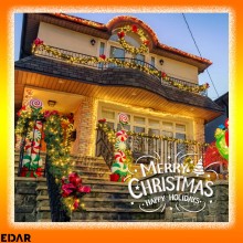 Instalatie De Craciun LED Cu Alimentare Priza EDAR, Liniara, Interior/Exterior, Jocuri De Lumini, Fir Transparent, Rola 100 M...