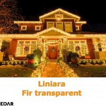 Instalatie De Craciun LED Cu Alimentare Priza EDAR, Liniara, Interior/Exterior, Jocuri De Lumini, Fir Transparent, Rola 100 M... Instalatie De Craciun LED Cu Alimentare Priza EDAR, Liniara, Interior/Exterior, Jocuri De Lumini, Fir Transparent, Rola 100 M...