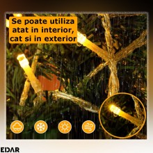 Instalatie De Craciun LED Cu Alimentare Priza EDAR, Liniara, Interior/Exterior, Jocuri De Lumini, Fir Transparent, Rola 100 M... Instalatie De Craciun LED Cu Alimentare Priza EDAR, Liniara, Interior/Exterior, Jocuri De Lumini, Fir Transparent, Rola 100 M...