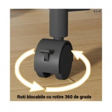 Cos De Rufe EDAR Cu Roti, Pliabil, Pentru Sortare Si Organizare Haine, Material Textil Cu Cadru Din Aluminiu, 55 x 25 x 57 cm...
