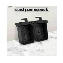 Friteuza cu aer cald dubla EDAR, 9L, 2000W, 8 programe automate, tehnologie Smart Chef, sertare cu fereastra, reglaj temperat... Friteuza cu aer cald dubla EDAR, 9L, 2000W, 8 programe automate, tehnologie Smart Chef, sertare cu fereastra, reglaj temperat...