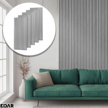 Tapet Autoadeziv 3D EDAR, Model Riflaj In Relief, Aspect De Lemn, Modern, Rezistent La Apa, Usor De Intretinut Si Curatat, 5 ...