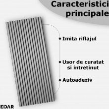 Tapet Autoadeziv 3D EDAR, Model Riflaj In Relief, Aspect De Lemn, Modern, Rezistent La Apa, Usor De Intretinut Si Curatat, 5 ... Tapet Autoadeziv 3D EDAR, Model Riflaj In Relief, Aspect De Lemn, Modern, Rezistent La Apa, Usor De Intretinut Si Curatat, 5 ...