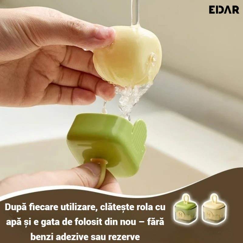 Mini Rola De Scame EDAR Reutilizabila Din Silicon – Verde, Compacta, Usor De Spalat, Pentru Par De Animale, Scame, Haine Sau ...