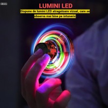 Drona Mini OZN EDAR, Disc Zburator Interactiv cu 5 Senzori Infrarosu, Lumini LED, Control prin Gesturi, Incarcare USB, Culoar...