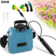 Stropitoare Electrica EDAR Cu Acumulator – 5L, Tija Telescopica, 3 Duze, Incarcare USB, Verde/Negru