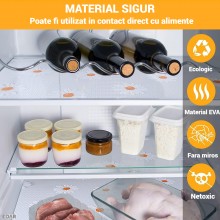 Folie Protectie EDAR pentru Sertare si Etajere, Fata de Masa, Silicon Transparent, Impermeabila, Antialunecare, 45x300 cm