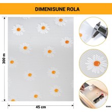 Folie Protectie EDAR pentru Sertare si Etajere, Fata de Masa, Silicon Transparent, Impermeabila, Antialunecare, 45x300 cm