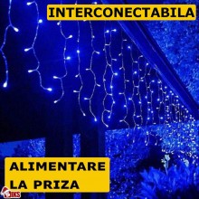 Instalatie Craciun Tip Turturi/Franjuri SIKS, 75 Metri, 1500 Led-uri, Pentru Casa / Gradina / Gard, Cu 1 Joc De Lumini Alb Re...