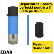 Sisha Narghilea EDAR Portabila, Pentru Masina, Calatorii, Aer Liber Sau Acasa, Demontabila/ Usor de Curatat, Furtun Si Cleste...