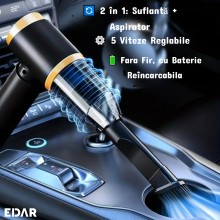 Mini Suflanta De Aer Si Aspirator EDAR Fara Fir 2 în 1 – Negru Mini Suflanta De Aer Si Aspirator EDAR Fara Fir 2 în 1 – Negru