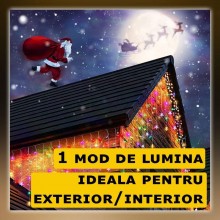 Instalatie Craciun Multicolora Tip Turturi/Franjuri SIKS, 75 Metri, 1500 Led-uri, Pentru Casa / Gradina / Gard, Cu 1 Joc De L...