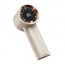 Ventilator De Mana Turbo EDAR – Portabil, Cu Ecran LCD, 200 Niveluri De Intensitate, Incarcare USB, Alb