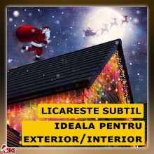 Instalatie Craciun Multicolora Tip Turturi/Franjuri SIKS, 25 Metri, 640 Led-uri, Pentru Casa / Gradina / Gard, Cu 1 Joc De Lu...