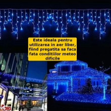 Instalatie Craciun Tip Turturi/Franjuri SIKS, 15 Metri, 300 Led-uri, Pentru Casa / Gradina / Gard, Cu 1 Joc De Lumini, Franju... Instalatie Craciun Tip Turturi/Franjuri SIKS, 15 Metri, 300 Led-uri, Pentru Casa / Gradina / Gard, Cu 1 Joc De Lumini, Franju...
