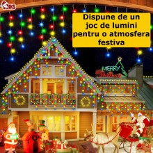 Instalatie Craciun Tip Turturi/Franjuri SIKS, 15 Metri, 300 Led-uri, Pentru Casa / Gradina / Gard, Cu 1 Joc De Lumini, Franju... Instalatie Craciun Tip Turturi/Franjuri SIKS, 15 Metri, 300 Led-uri, Pentru Casa / Gradina / Gard, Cu 1 Joc De Lumini, Franju...