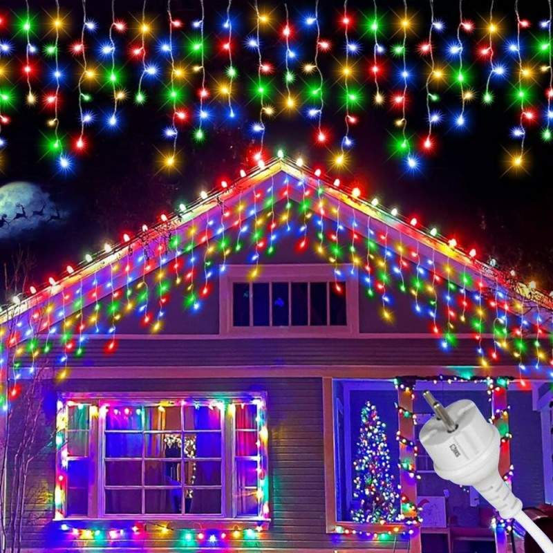 Instalatie Craciun Tip Turturi/Franjuri SIKS, 15 Metri, 300 Led-uri, Pentru Casa / Gradina / Gard, Cu 1 Joc De Lumini, Franju... Instalatie Craciun Tip Turturi/Franjuri SIKS, 15 Metri, 300 Led-uri, Pentru Casa / Gradina / Gard, Cu 1 Joc De Lumini, Franju...