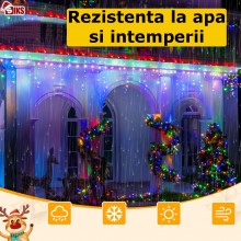 Instalatie Craciun Tip Turturi/Franjuri SIKS, 15 Metri, 300 Led-uri, Pentru Casa / Gradina / Gard, Cu 1 Joc De Lumini, Franju... Instalatie Craciun Tip Turturi/Franjuri SIKS, 15 Metri, 300 Led-uri, Pentru Casa / Gradina / Gard, Cu 1 Joc De Lumini, Franju...