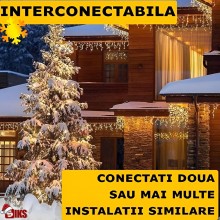Instalatie Craciun SIKS Tip Turturi/Franjuri, 25 Metri, 480 Led-uri, Pentru Casa / Gradina / Gard, Cu 1 Joc De Lumini, Franju... Instalatie Craciun SIKS Tip Turturi/Franjuri, 25 Metri, 480 Led-uri, Pentru Casa / Gradina / Gard, Cu 1 Joc De Lumini, Franju...