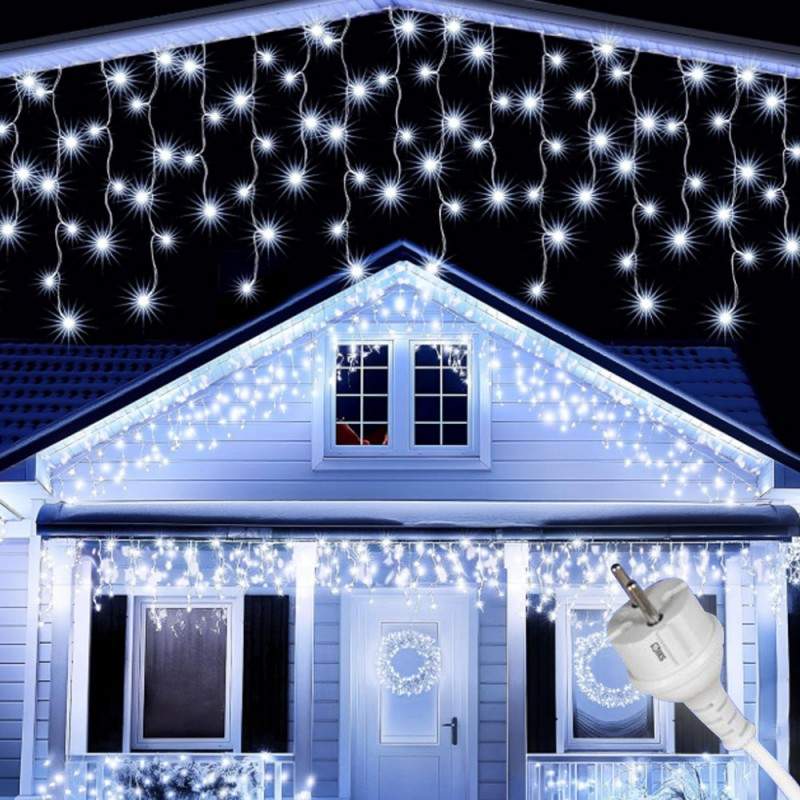 Instalatie Craciun Tip Turturi/Franjuri SIKS, 15 Metri, 300 Led-uri, Pentru Casa / Gradina / Gard, Cu 1 Joc De Lumini, Franju... Instalatie Craciun Tip Turturi/Franjuri SIKS, 15 Metri, 300 Led-uri, Pentru Casa / Gradina / Gard, Cu 1 Joc De Lumini, Franju...