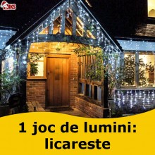 Instalatie Craciun Tip Turturi/Franjuri SIKS, 15 Metri, 300 Led-uri, Pentru Casa / Gradina / Gard, Cu 1 Joc De Lumini, Franju... Instalatie Craciun Tip Turturi/Franjuri SIKS, 15 Metri, 300 Led-uri, Pentru Casa / Gradina / Gard, Cu 1 Joc De Lumini, Franju...
