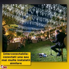 Instalatie Craciun Tip Turturi/Franjuri SIKS, 15 Metri, 300 Led-uri, Pentru Casa / Gradina / Gard, Cu 1 Joc De Lumini, Franju... Instalatie Craciun Tip Turturi/Franjuri SIKS, 15 Metri, 300 Led-uri, Pentru Casa / Gradina / Gard, Cu 1 Joc De Lumini, Franju...