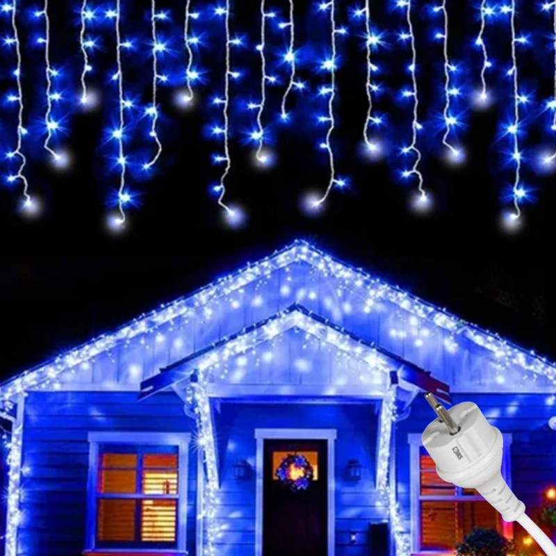 Instalatie Craciun Tip Turturi/Franjuri SIKS, 25 Metri, 640 Led-uri, Pentru Casa / Gradina / Gard, Cu 1 Joc De Lumini, Franju... Instalatie Craciun Tip Turturi/Franjuri SIKS, 25 Metri, 640 Led-uri, Pentru Casa / Gradina / Gard, Cu 1 Joc De Lumini, Franju...