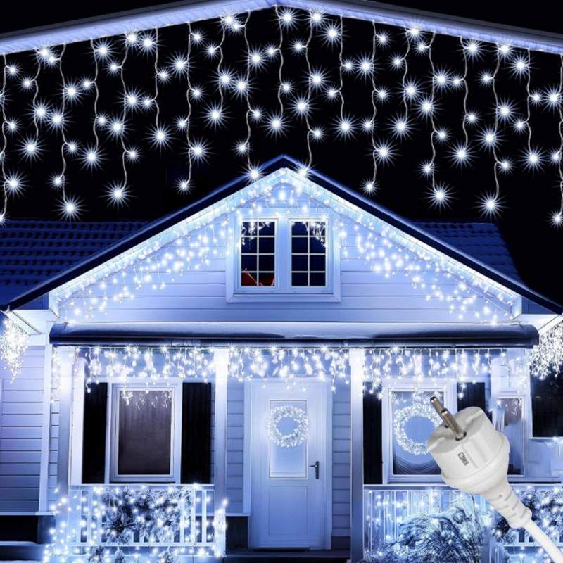 Instalatie Craciun Tip Turturi/Franjuri SIKS, 25 Metri, 640 Led-uri, Pentru Casa / Gradina / Gard, Cu 1 Joc De Lumini, Franju... Instalatie Craciun Tip Turturi/Franjuri SIKS, 25 Metri, 640 Led-uri, Pentru Casa / Gradina / Gard, Cu 1 Joc De Lumini, Franju...