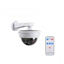 Camera Falsa Solara EDAR Tip Glob cu 55 LED-uri, Senzor de Miscare si Control prin Telecomanda, Culoare Alba