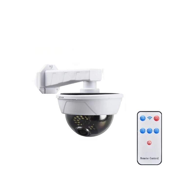 Camera Falsa Solara EDAR Tip Glob cu 55 LED-uri, Senzor de Miscare si Control prin Telecomanda, Culoare Alba Camera Falsa Solara EDAR Tip Glob cu 55 LED-uri, Senzor de Miscare si Control prin Telecomanda, Culoare Alba