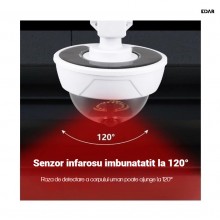 Camera Falsa Solara EDAR Tip Glob cu 55 LED-uri, Senzor de Miscare si Control prin Telecomanda, Culoare Alba Camera Falsa Solara EDAR Tip Glob cu 55 LED-uri, Senzor de Miscare si Control prin Telecomanda, Culoare Alba
