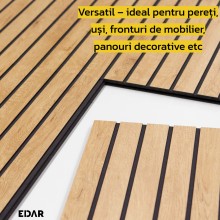 Tapet 3D Autoadeziv Decorativ EDAR, Set 5 Buc, Riflaj Lemn, Maro Deschis, 60x30 cm Tapet 3D Autoadeziv Decorativ EDAR, Set 5 Buc, Riflaj Lemn, Maro Deschis, 60x30 cm