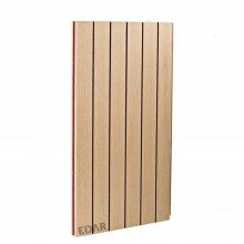 Tapet 3D Autoadeziv Decorativ EDAR, Set 5 Buc, Riflaj Lemn, Maro Deschis, 60x30 cm