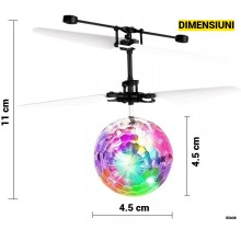 Minge Zburatoare EDAR cu LED, Tip Drona Crystal Ball, Control Senzor Miscare, Incarcare USB, Joc Interactiv Multicolor Minge Zburatoare EDAR cu LED, Tip Drona Crystal Ball, Control Senzor Miscare, Incarcare USB, Joc Interactiv Multicolor
