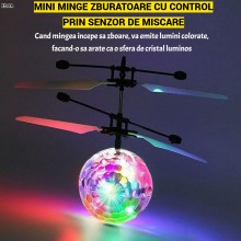 Minge Zburatoare EDAR cu LED, Tip Drona Crystal Ball, Control Senzor Miscare, Incarcare USB, Joc Interactiv Multicolor Minge Zburatoare EDAR cu LED, Tip Drona Crystal Ball, Control Senzor Miscare, Incarcare USB, Joc Interactiv Multicolor
